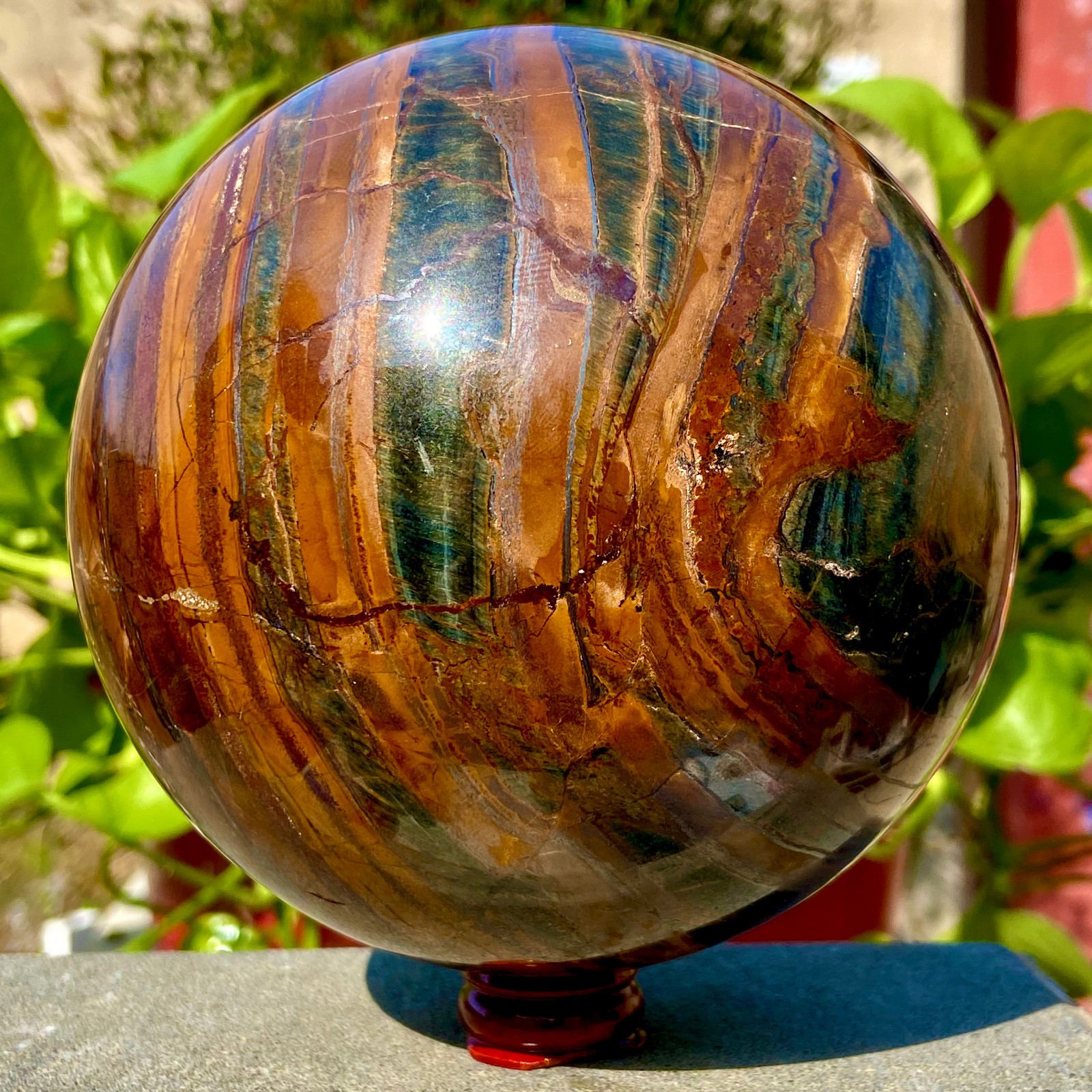 6.7LB Natural Tiger’s eye stone quartz Sphere crystal ball rock Healing