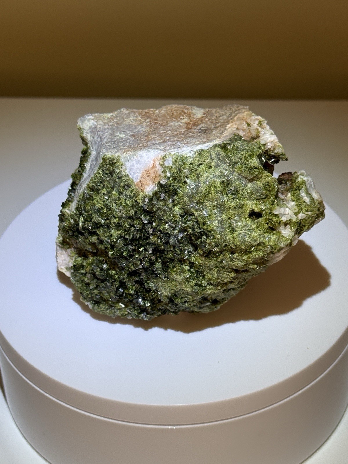 STRIKING Epidote on Matrix Crystal Mineral Specimen – Imilchil, Morocco
