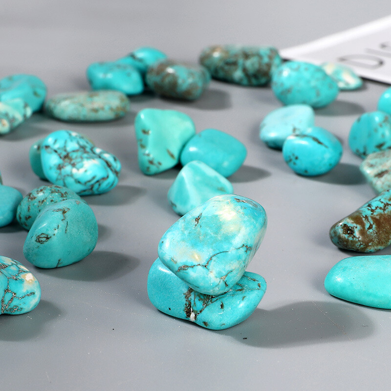 Wholesale Lot 50pcs Natural Turquoise Stone Tumble Healing Energy Polished