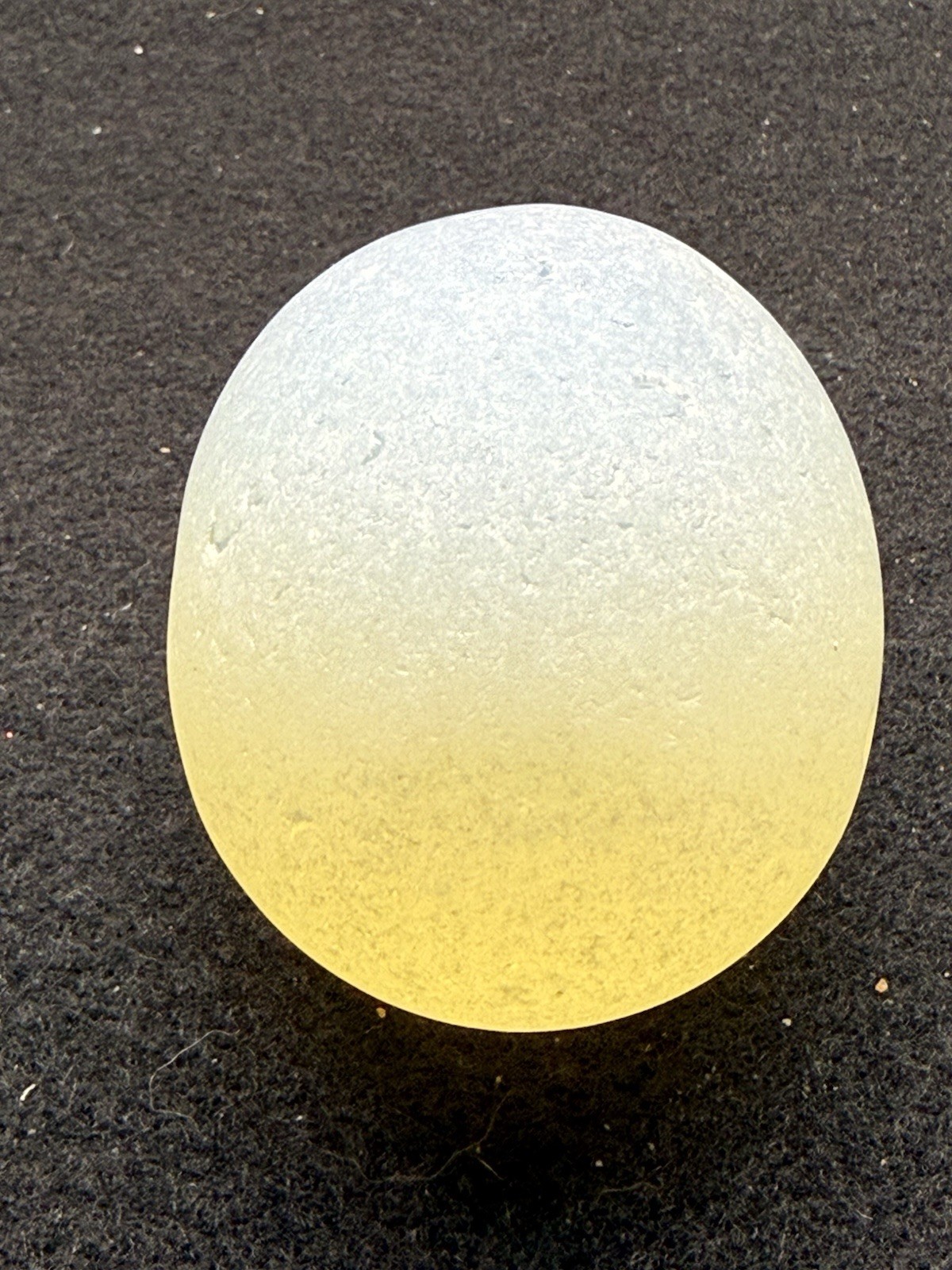 Frosted Opalite Magic Egg 3” Tall. Changes Colors With Light. 8” Diam. Healing