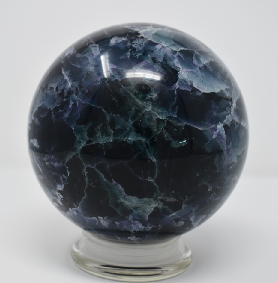 Large Fluorite Sphere 6855 grams or 15 LB 1.8 OZ. 160 mm