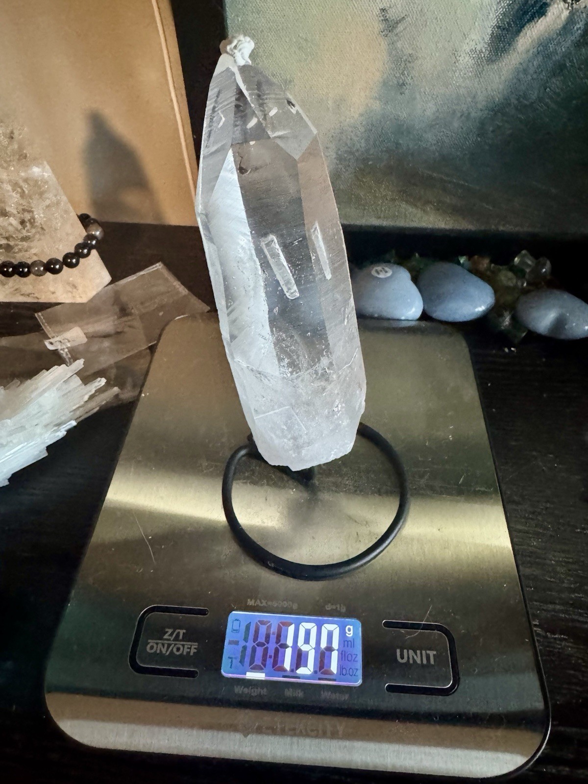 Beautiful Lithium Quartz From Brazil MOU Yes On Stand.
