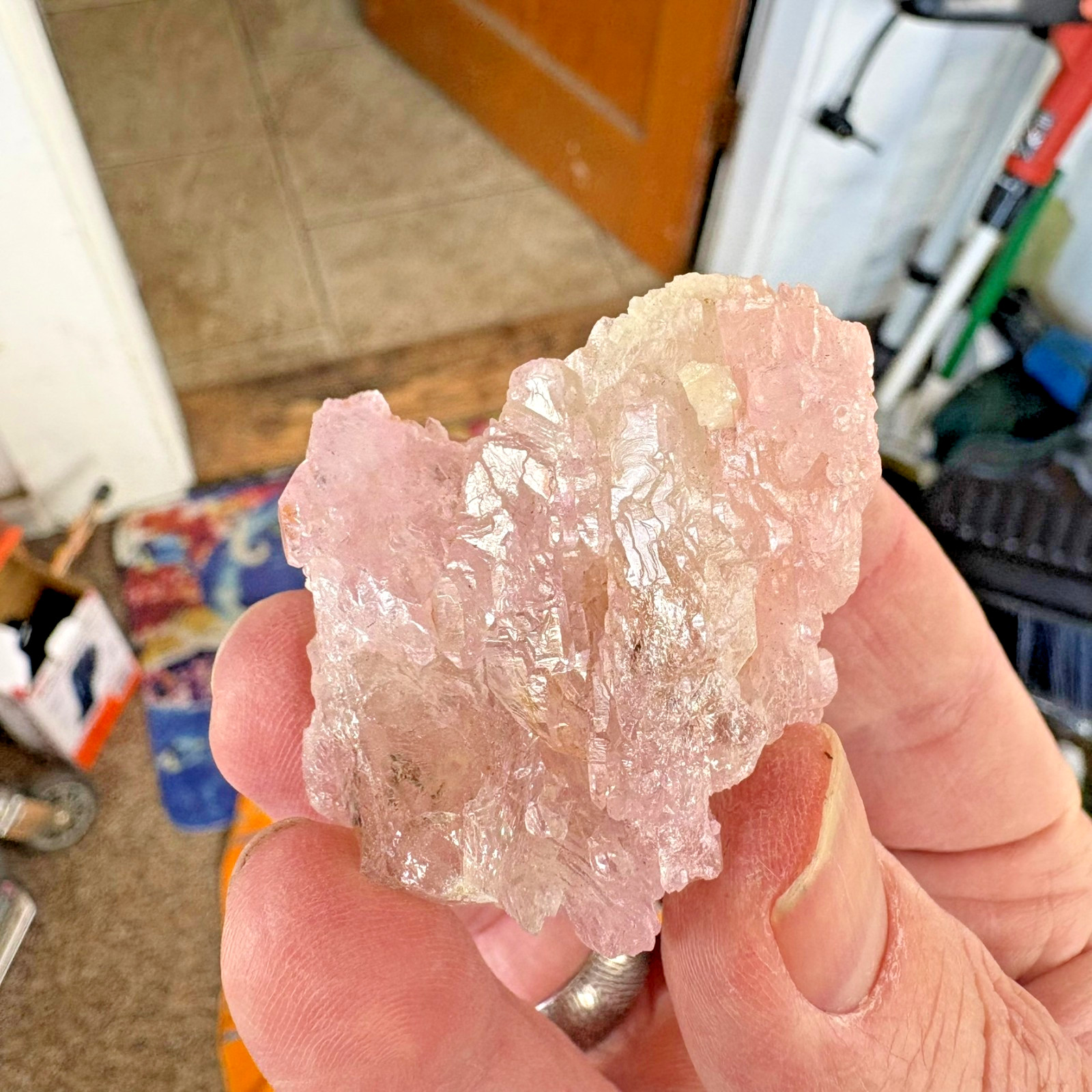 Rose Quartz, crystalline, Taquaral, Itinga, Minas Gerais, Brazil
