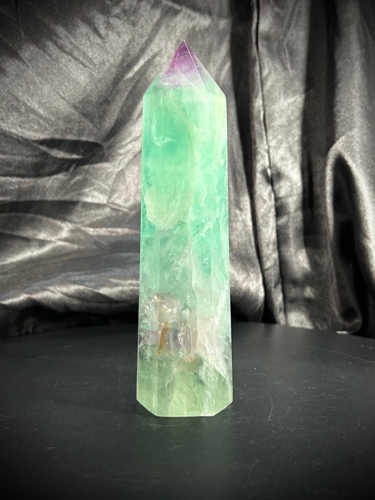 5.87 Rainbow Fluorite Tower 14.5oz (413 grams)