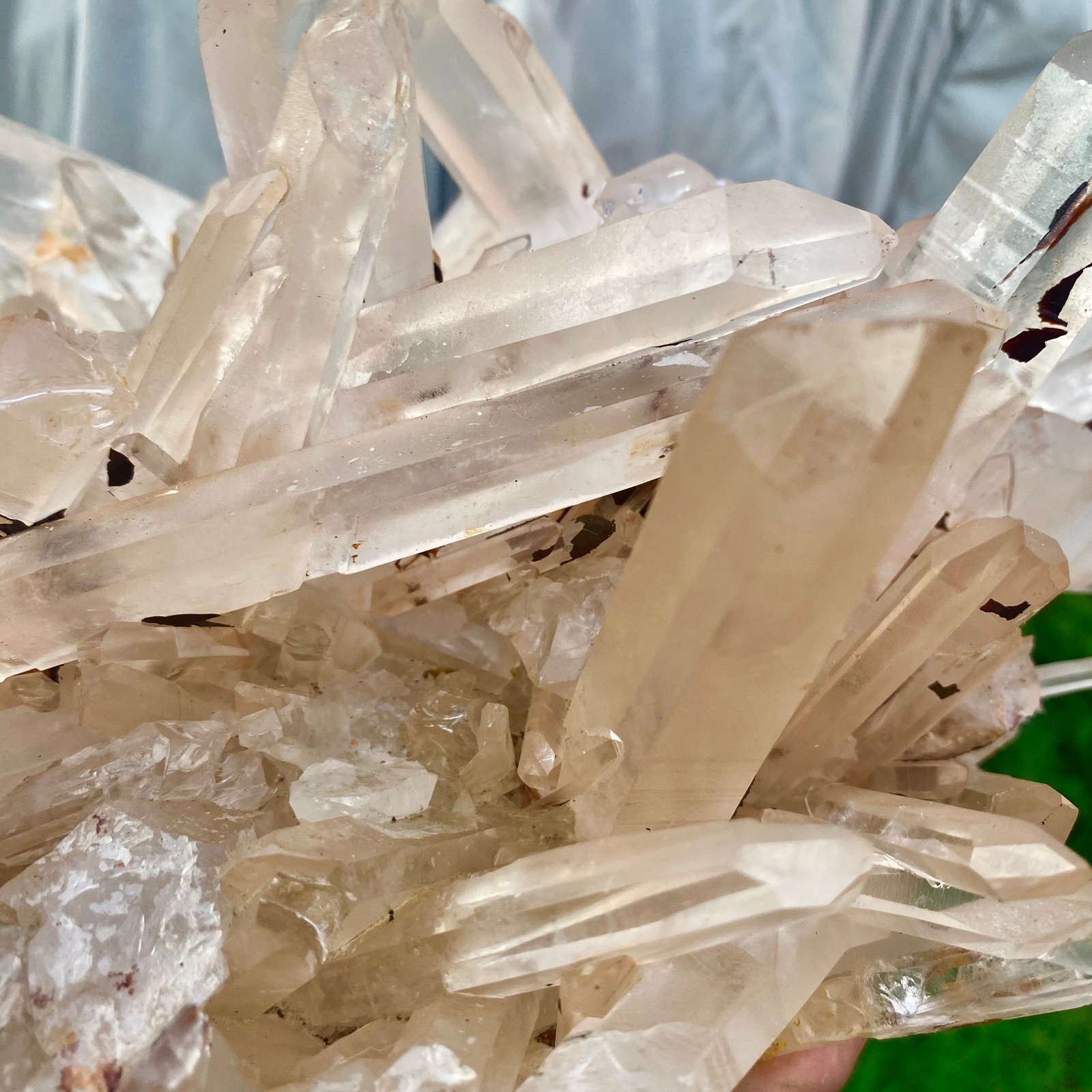 9.36LB Large Natural Clear White Crystal Quartz Cluster Energy Healing Specimen
