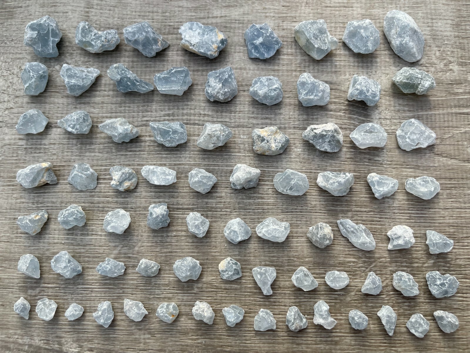 Raw Celestite Rough Stones, Small Rough Celestite, Blue Crystals, Wholesale Lot