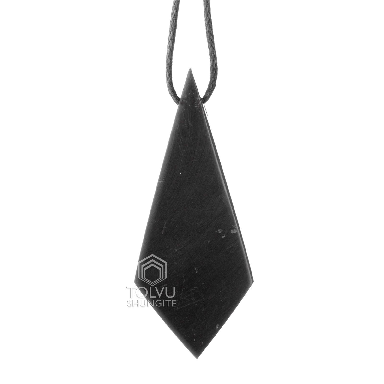 Shungite mineral Energy pendant made of genuine shungite, EMF protection, Tolvu