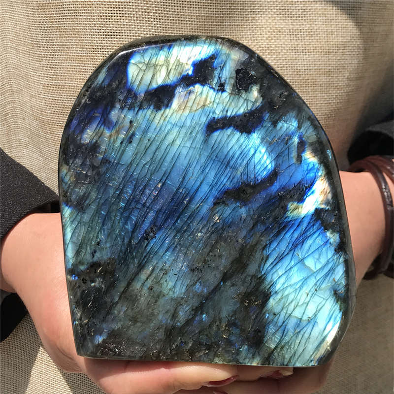 1.52kg Natural Labradorite Quartz Crystal Spectrolite Mineral Reiki healing