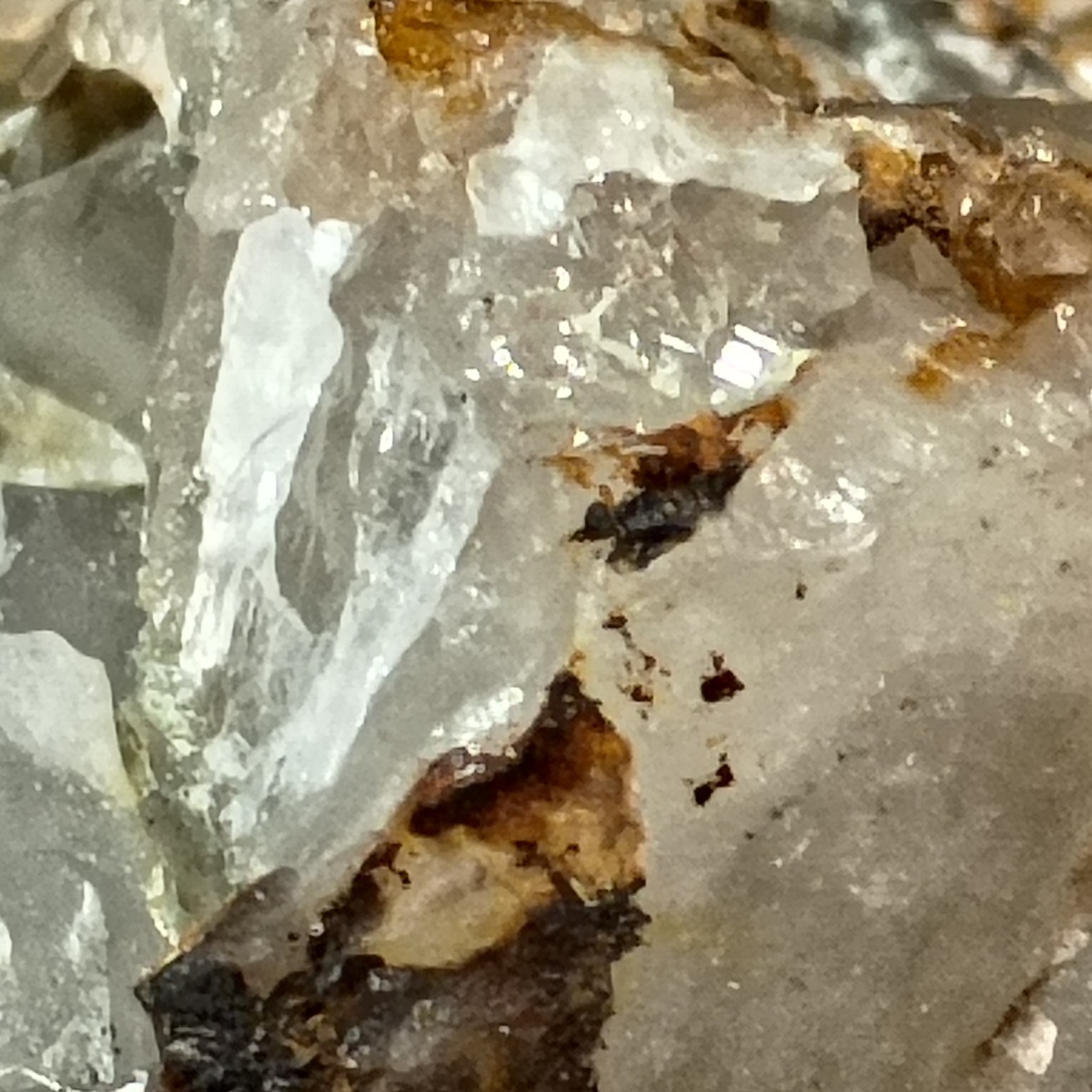 104g Quartz & Massive Topaz Crystal Silver Mines MO Historic Byrd Collection