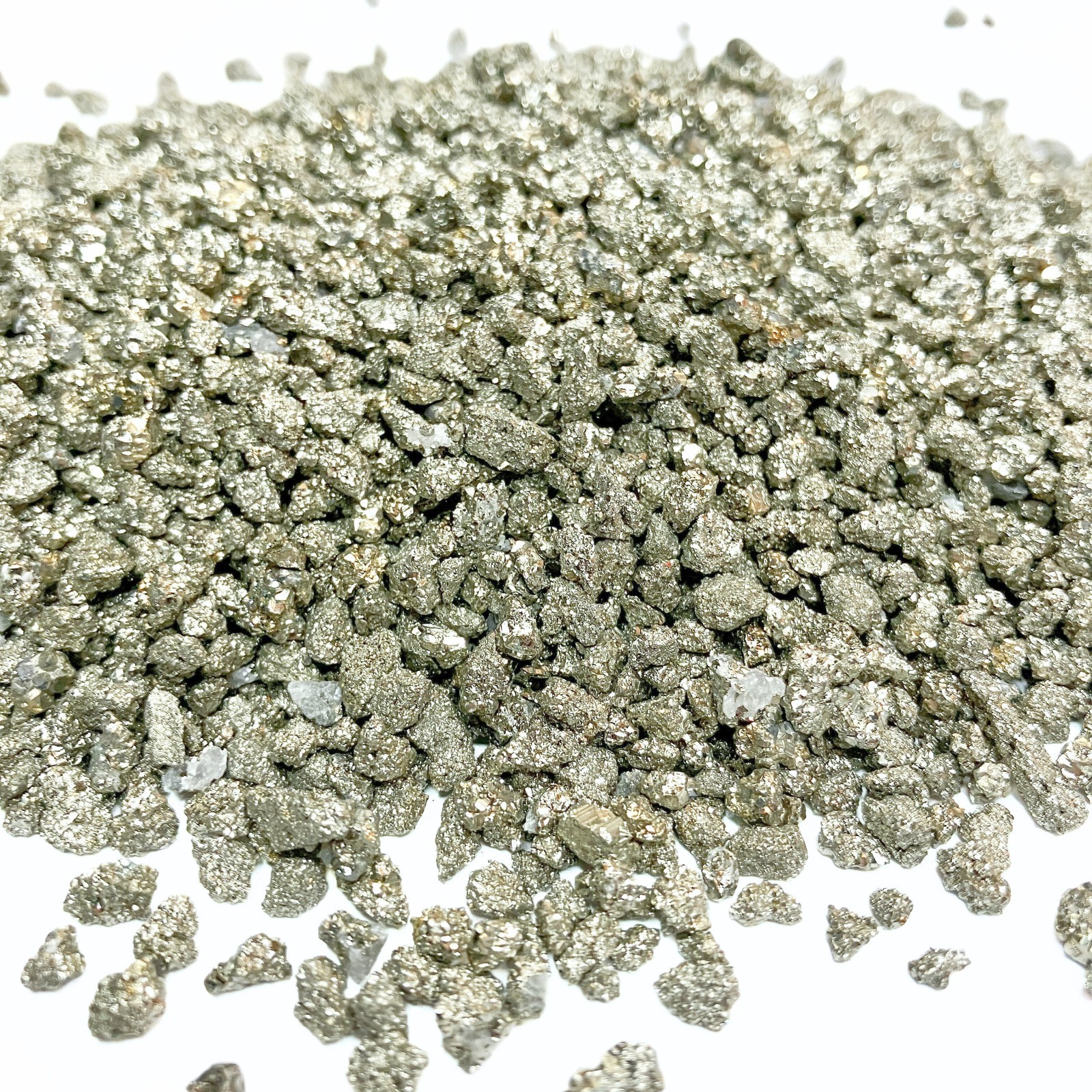 Crushed Cocada Pyrite Chips, 2mm-4mm for Jewelry & Resin Crafts, Closeout Deal