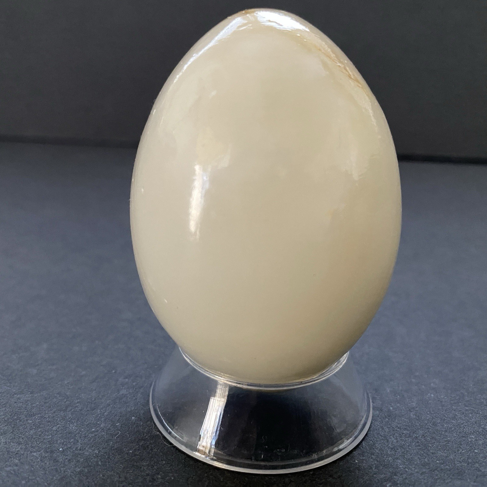 Natural Onyx Stone Egg With Stand Hand Polished Banded Agate Calcite Crystal