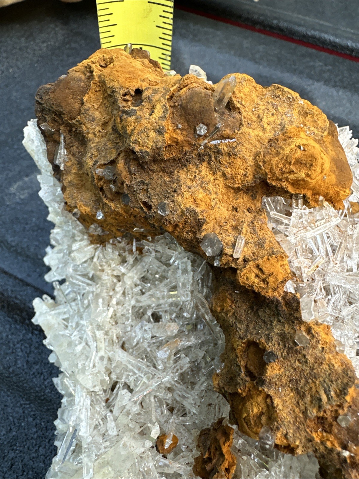 Large Natural Crystal Mineral Specimen Quartz/Aragonite on Iron Matrix 10” 6lb +