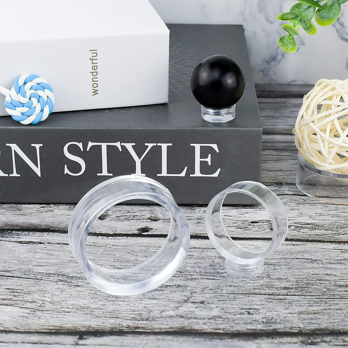 12Pcs Acrylic Sphere Stand Clear round Sphere Holder Plastic Display Stand