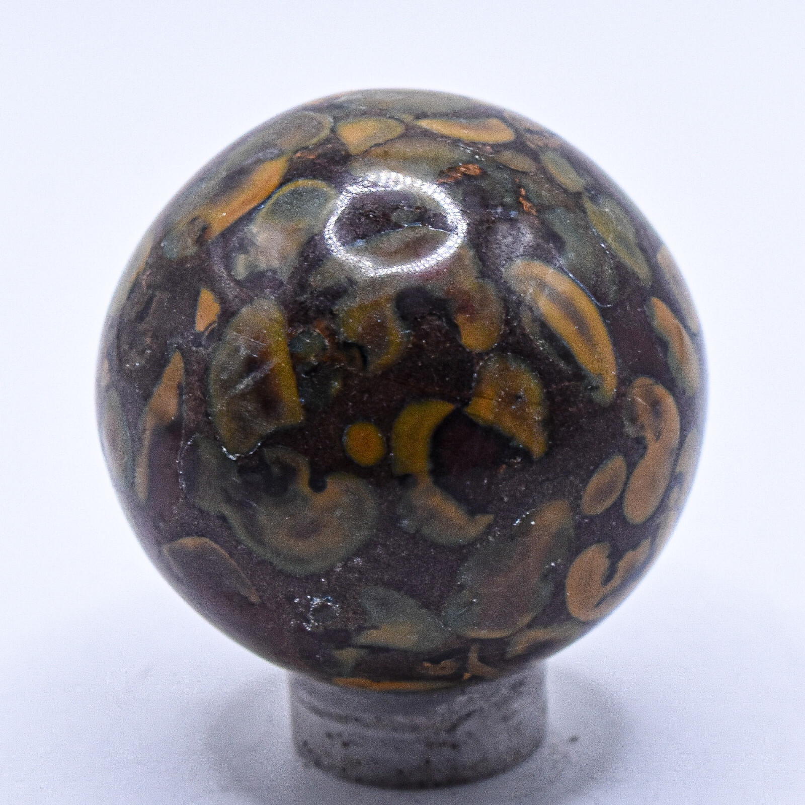 36mm Ajooba Jasper Sphere Natural Fruit Jasper Crystal Ball Mineral Stone India