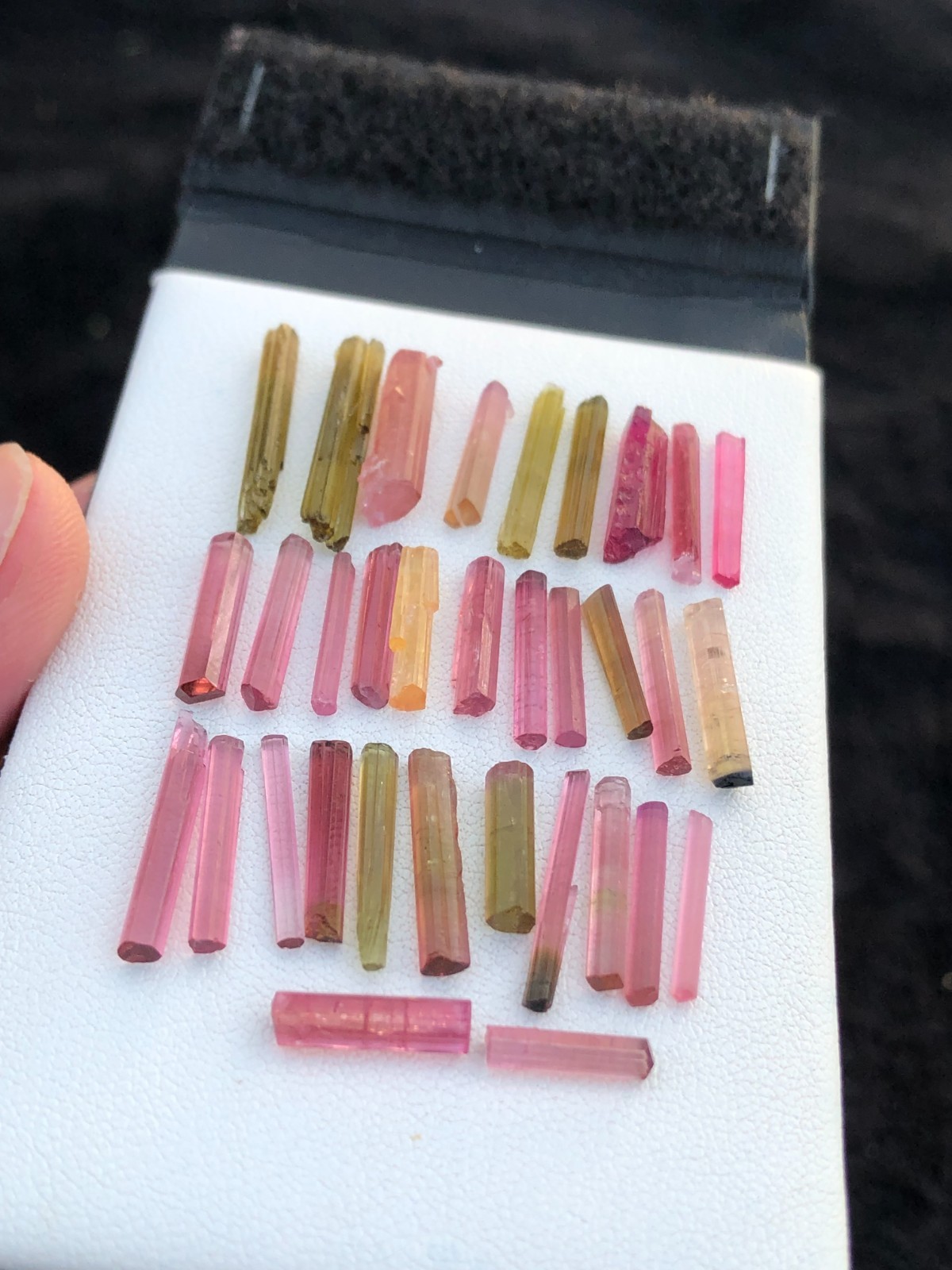 35Cts Natural Mix Color Tourmaline Rough Crystals Lot