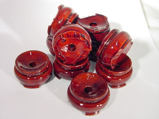 BUTW Cherry wood stands (8) sphere egg lapidary 1060B _8
