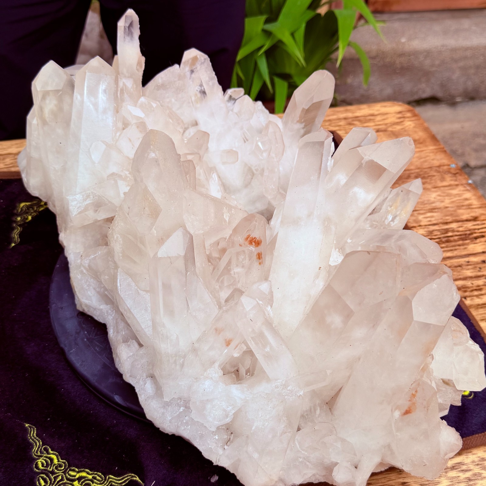 36LB Large Natural Clear White Quartz Crystal Cluster Rough Healing Specimen