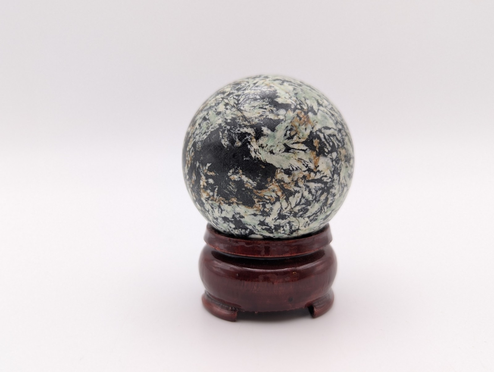 47 mm (1.82) Nice Firework Jasper Sphere Gem Ball & Stand (China) US Seller
