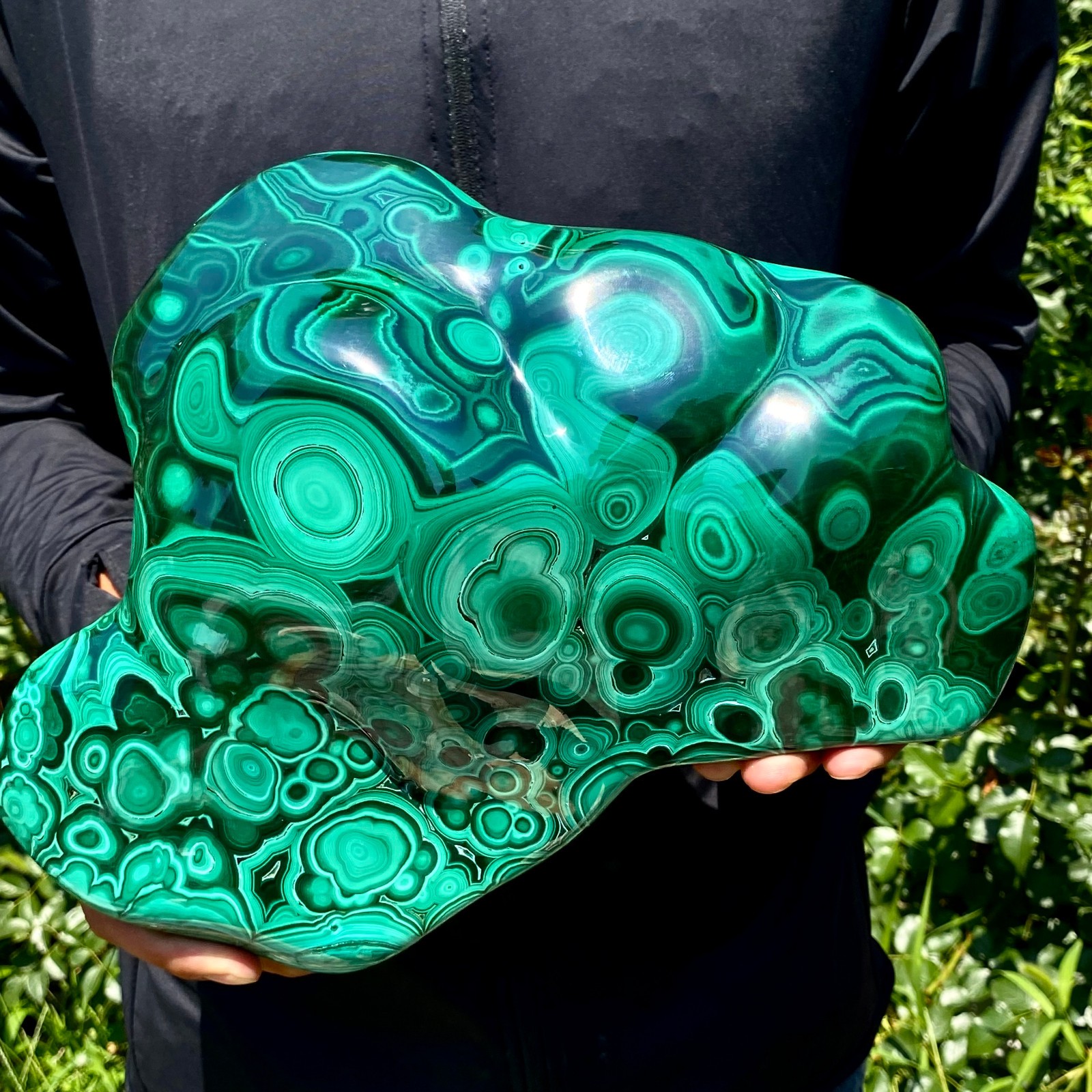 12.8LB Natural Polished Malachite Mineral freeform specimen Reiki Stone Healing