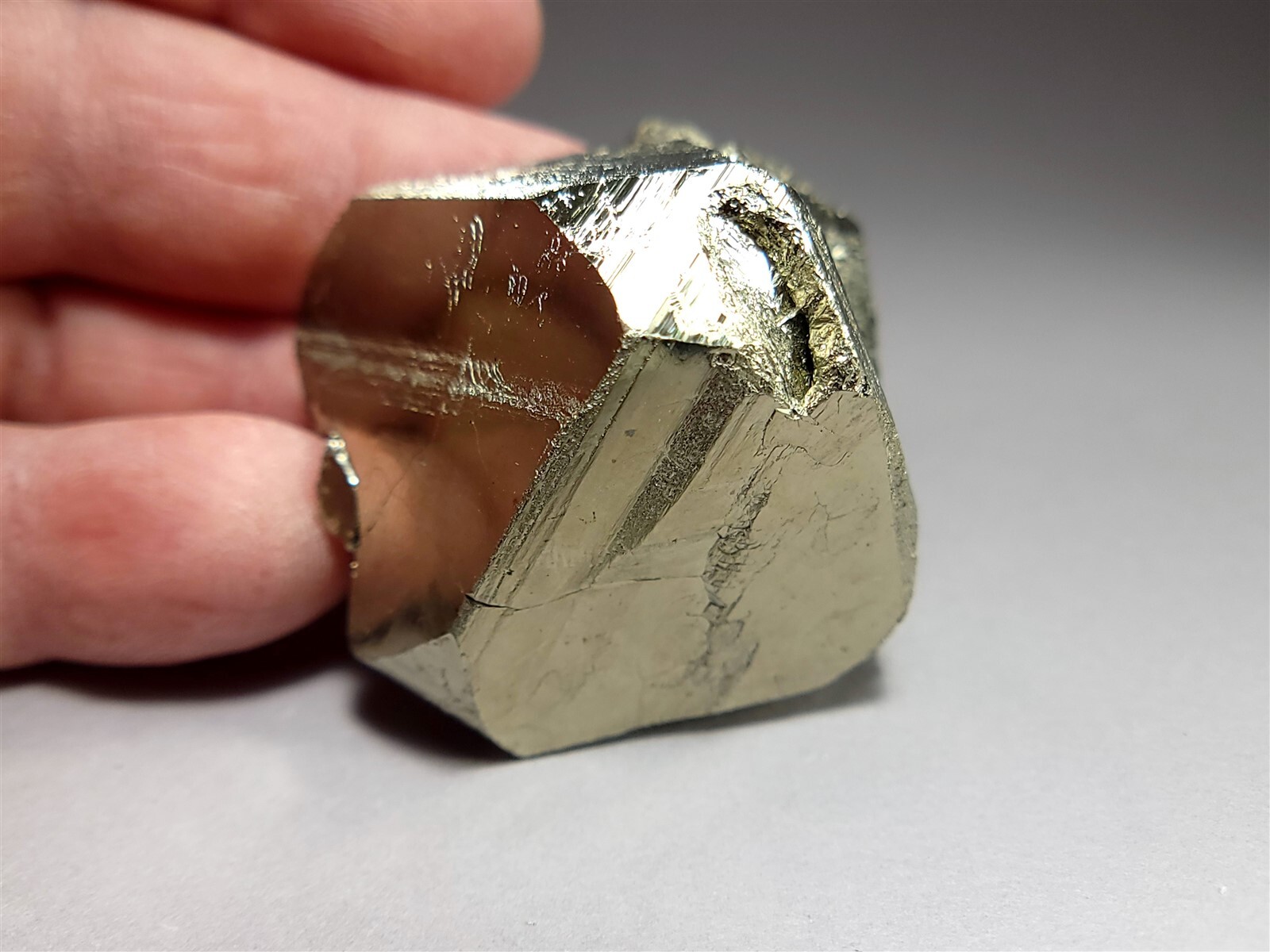 Brilliant Octahedral Peruvian Pyrite Crystal Specimen #21