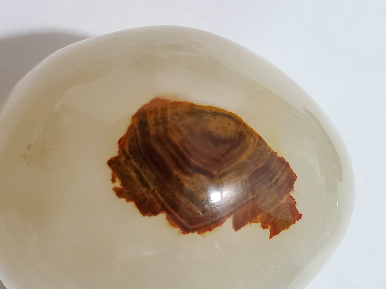62G 33mm 1 5/16″ Natural Amethyst Quartz Onyx Marble Crystal Egg Mineral w/stand