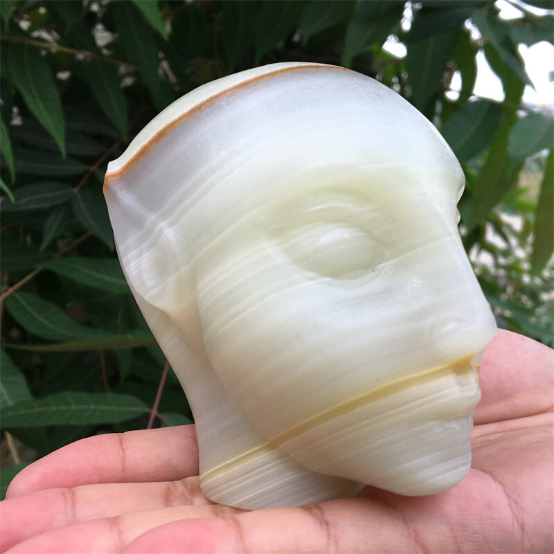 740g Natural Afghan Jade Quartz Hand-carved Avatar Healing 1PC ,k4702/