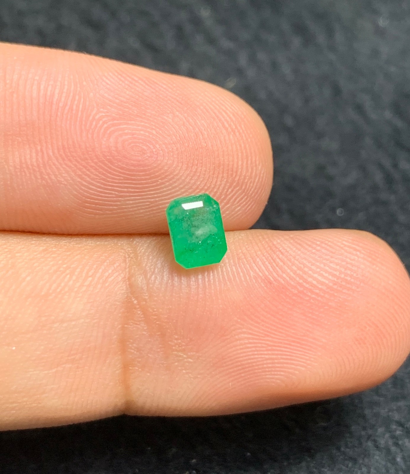 0.75 Ct Natural Faceted Emerald Loose Gemstone from Swat Pakistan.