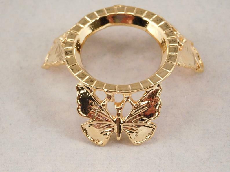Sphere Display Stand BUTTERFLY Design Gold Color Small Size