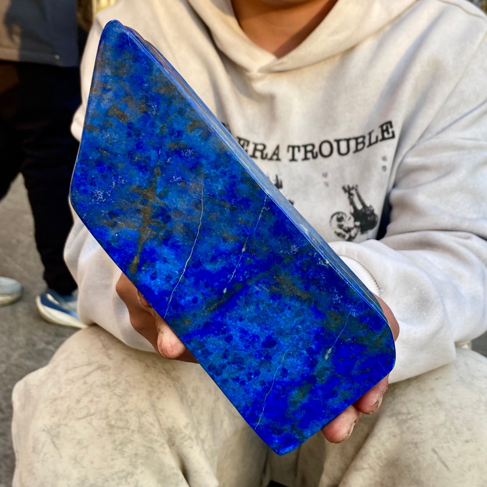 3.19LB Natural Stone Lapis Lazuli Freeform Polished Crystal Mineral Specimen