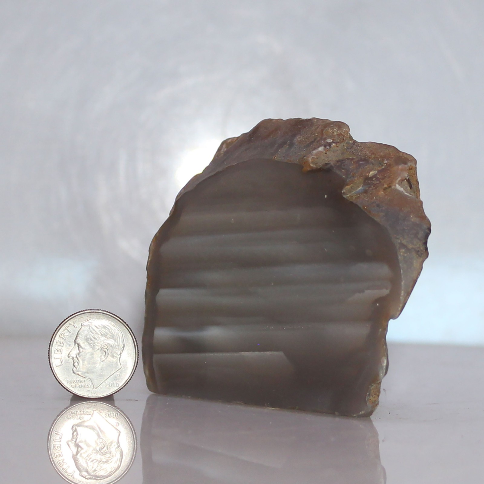 Oregon Chalcedony Opaque White Blue Streaks Crystal Mineral Rock High Polish