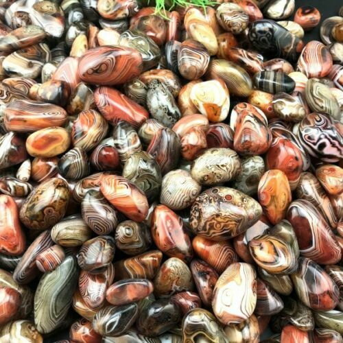 500g Madagascar Banded Agate Alarge Tumbled Beautiful Patterns Randomly Send