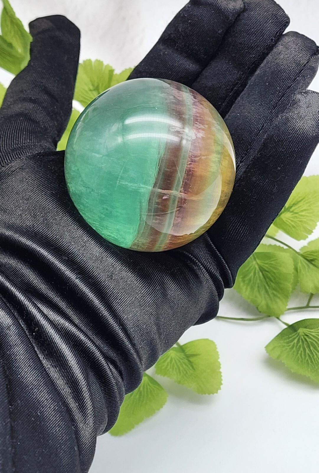 Candy Flourite Sphere, Free Lighted Wood Base, Crystal Sphere, Flourite Sphere