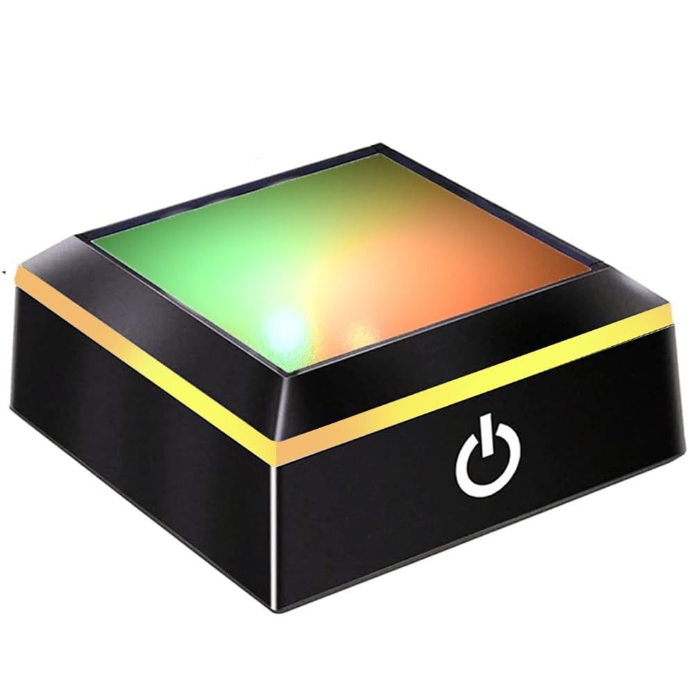LED Light Base for Glass Art Lighted Display Stand for 3D Crystal Square Mult…