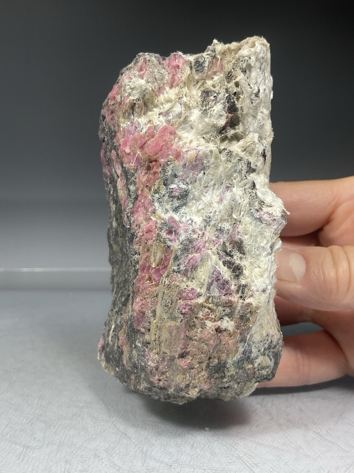 SS Rocks – Cummingtonite with Rhodonite (Minas Gerais, Brazil) 1.00lbs
