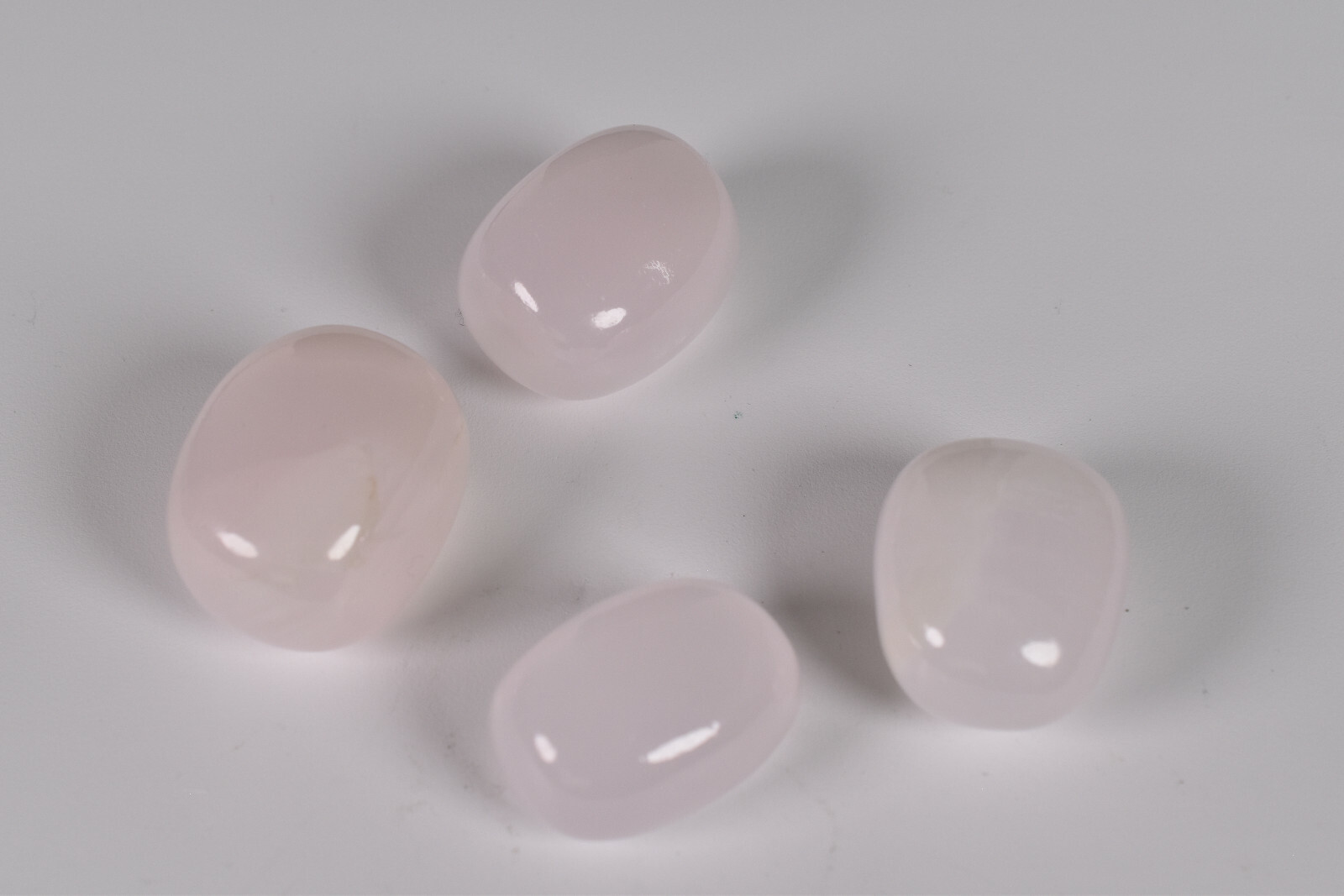 Pink Mangano Calcite Tumbled Stones Fluorescent UV Reactive 4 pieces # S2