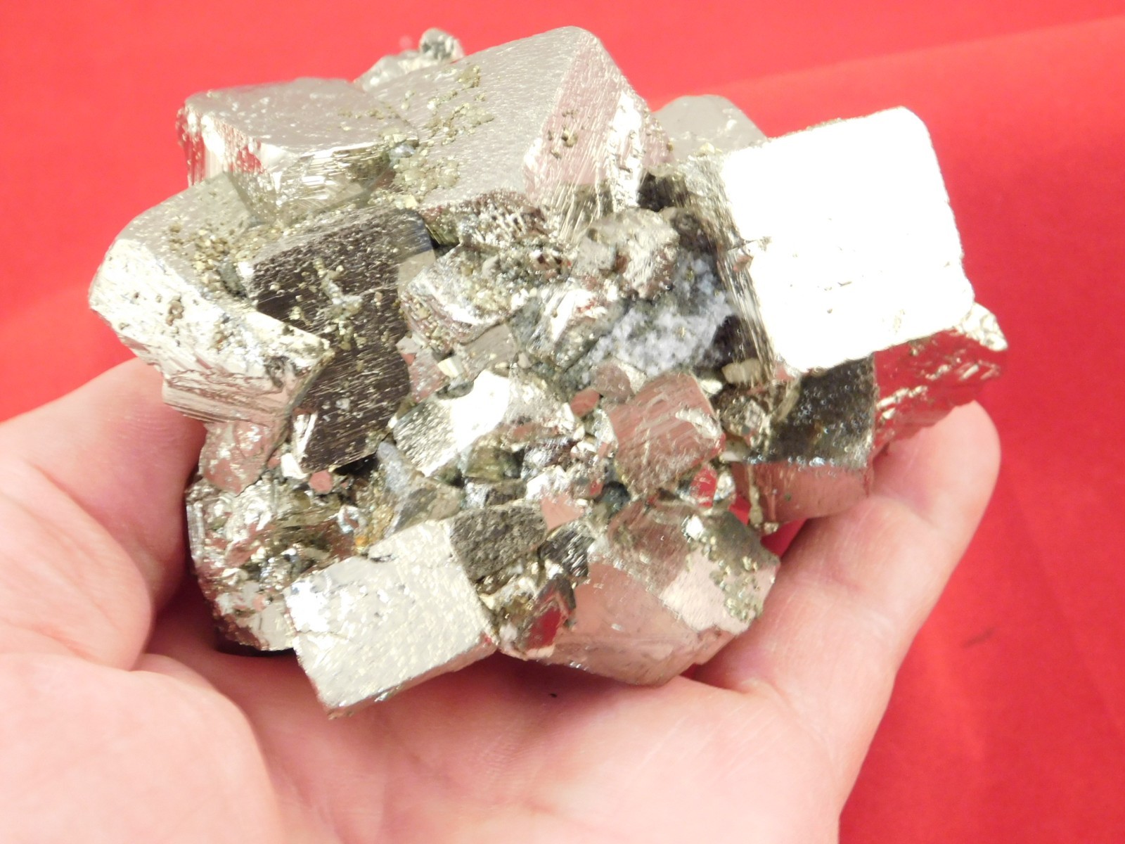 Big! 100% natural PYRITE Crystal CUBE Cluster Huanzala Mine Peru 759gr
