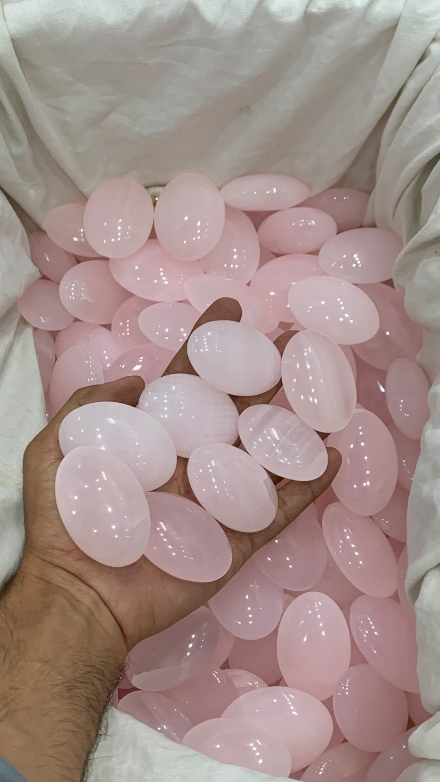 12KG Top Quality Pink Calcite Palm Stones Lot Natural Healing Crystal Wholesale