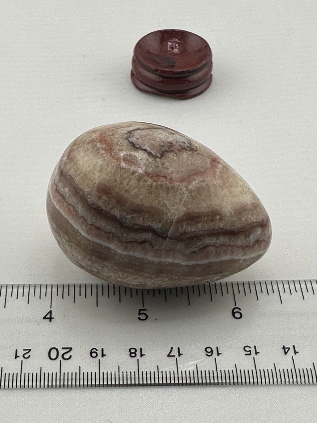 Stunning Banded Agate Onyx Egg Crystal Formations W/ Stand 2.5″ Cream Browns