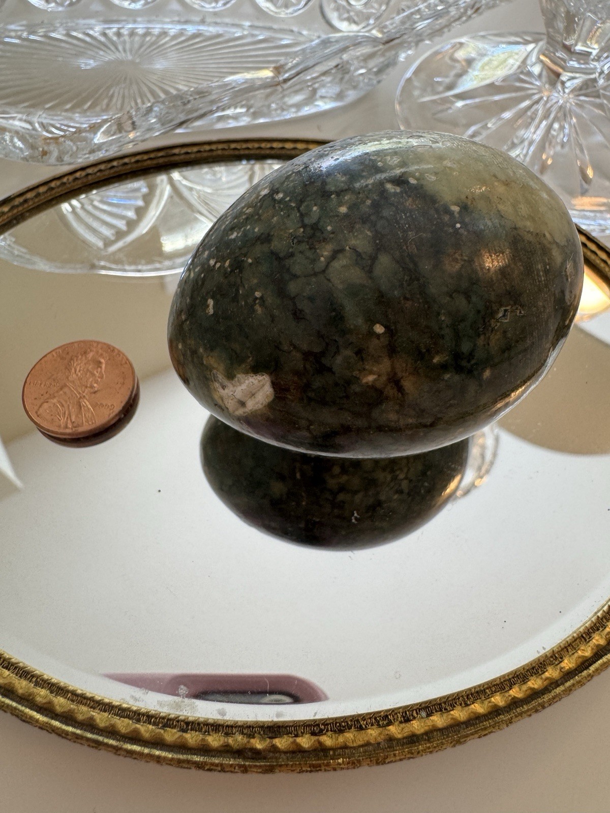 Ocean Jasper Crystal Egg Sphere Natural Healing Stone 2 3-8”