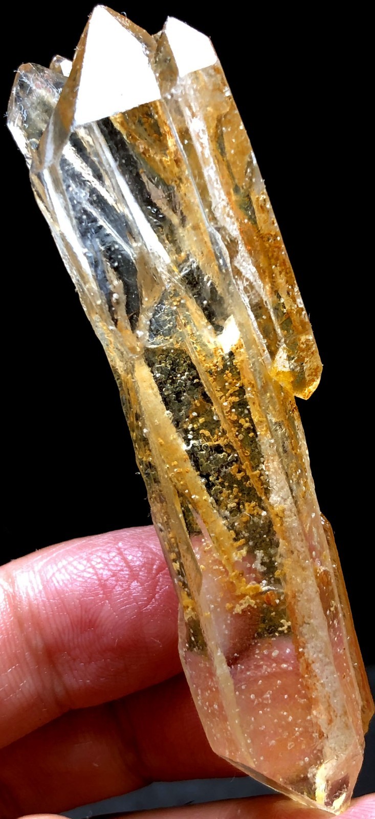 46g 1PC Himalayan Natural singing Lemurian Quartz Lemurian Crystal Point t917