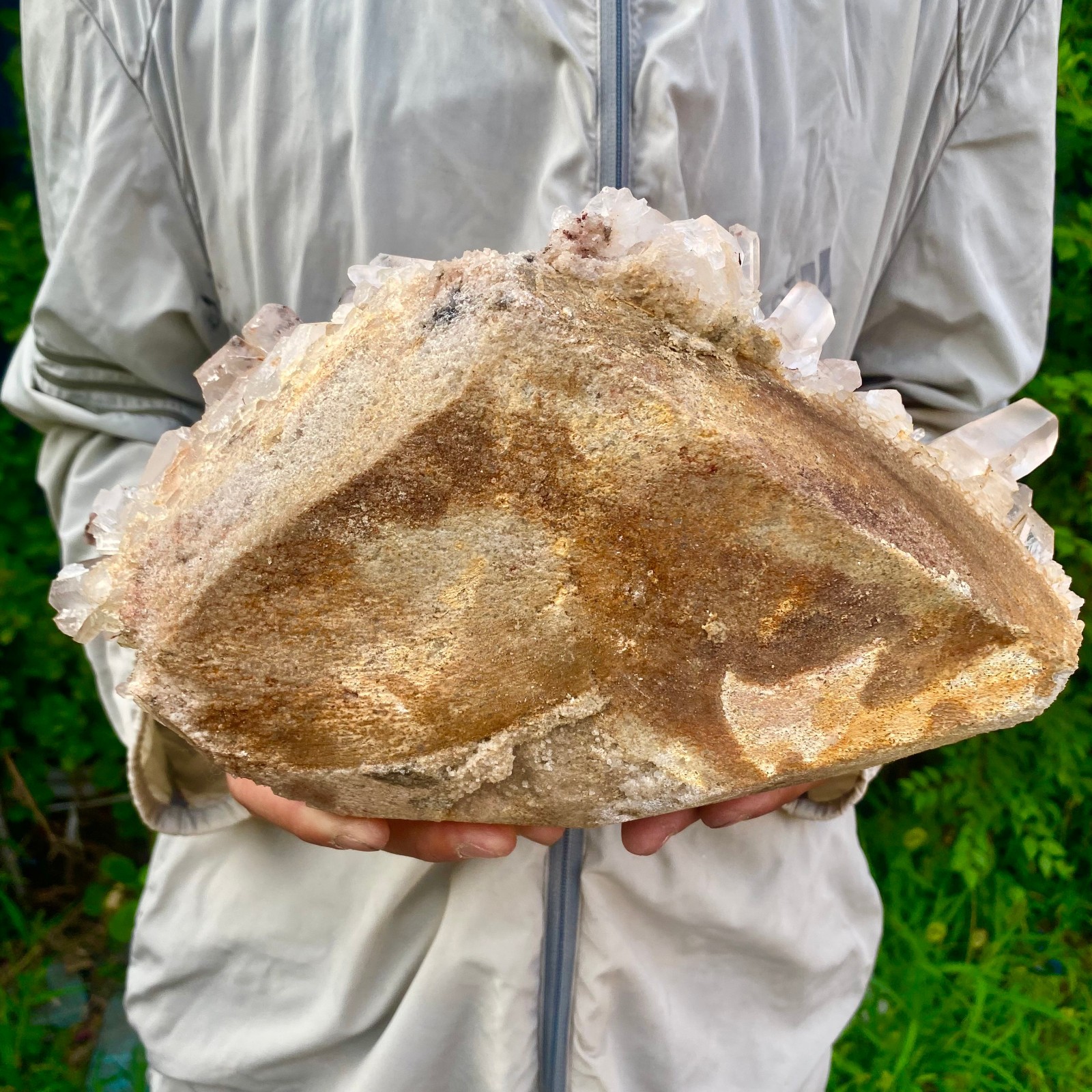 9.36LB Large Natural Clear White Crystal Quartz Cluster Energy Healing Specimen