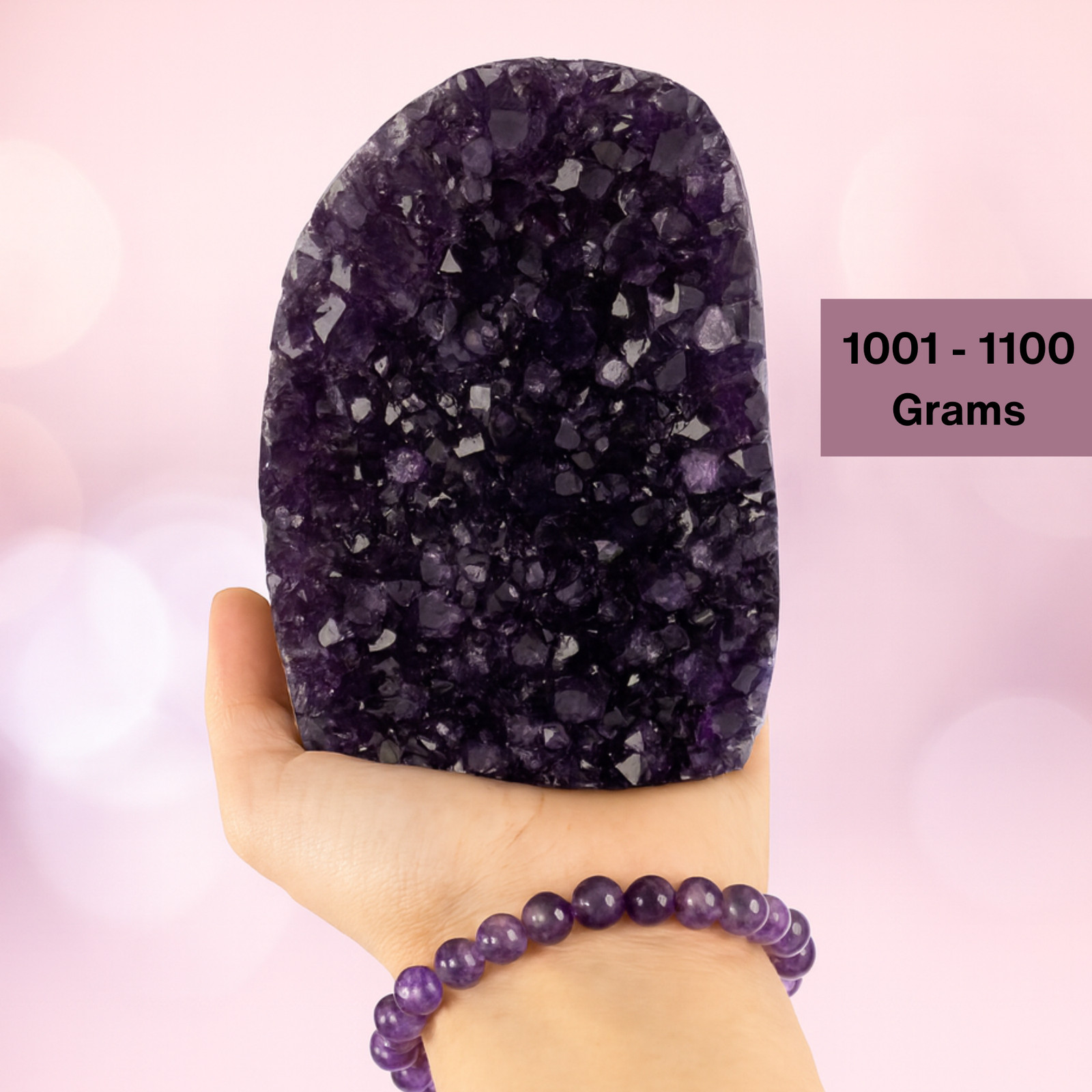 Amethyst Cut Base, “AAA” Uruguayan Purple Geode Cluster Healing Crystal, 5 sizes