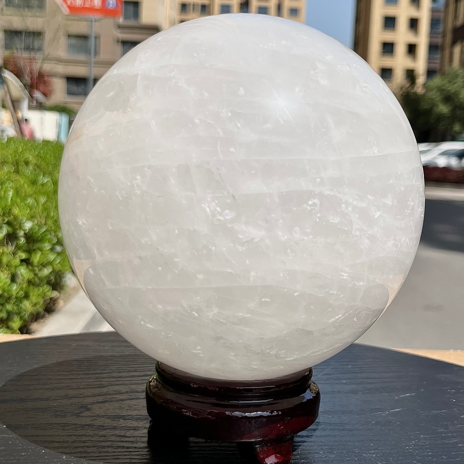 Natural Quartz Crystal Sphere Ball Healing Stone Home Decor 10.5 lb