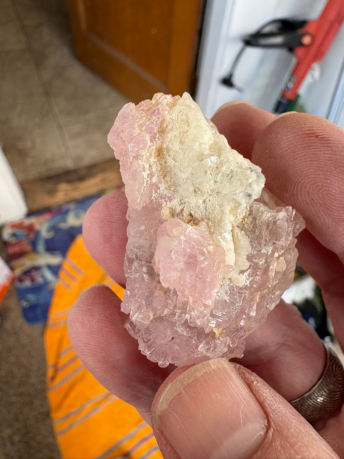 Rose Quartz, crystalline, Taquaral, Itinga, Minas Gerais, Brazil