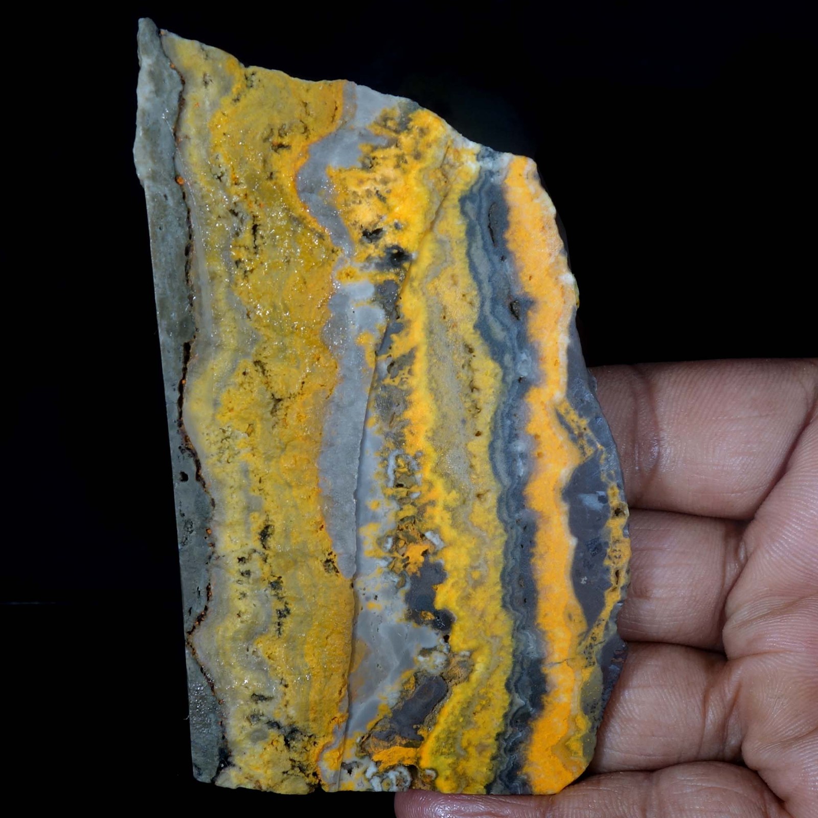 Bumblebee Jasper From Indonesia Rough Slab For Lapidary Cabbing 465.20 Cts Gems