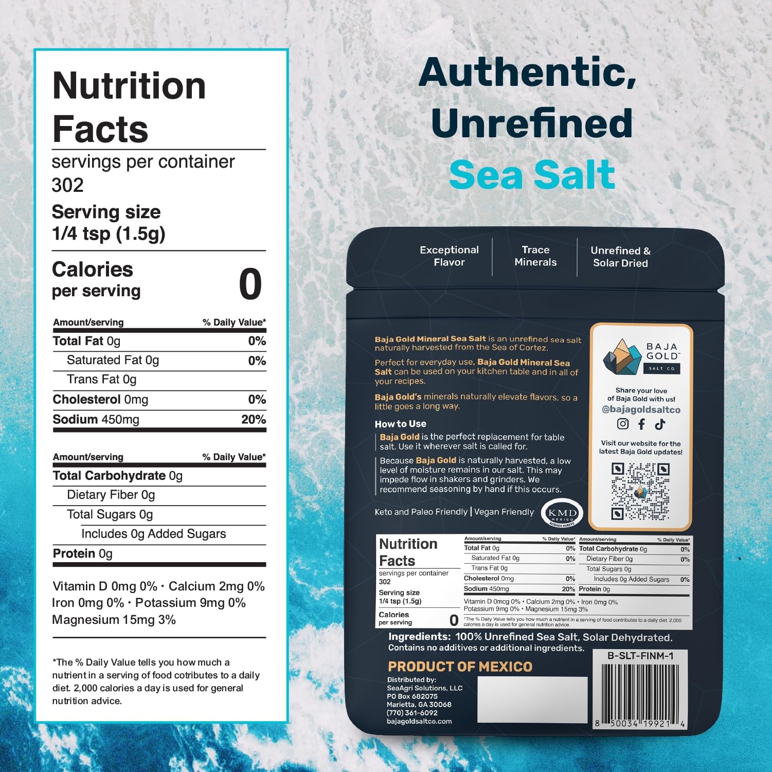 Baja Gold Signature Mineral Sea Salt – Recommended by Gary Brecka – Authentic