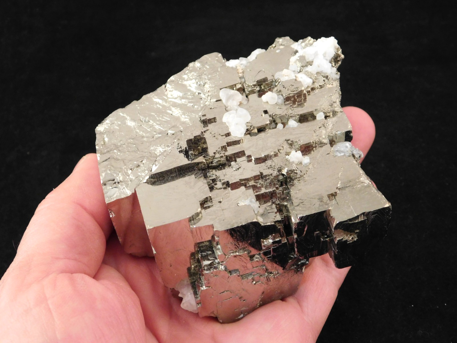 BIG! VERY Nice and 100% Natural Stepped Pyrite CUBE Cluster Peru 968gr