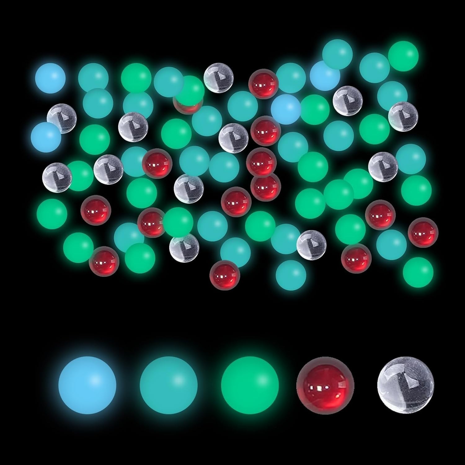 6mm Color Mixing Quartz Beads – Pack of 10 UV Reactive Craft Essentials