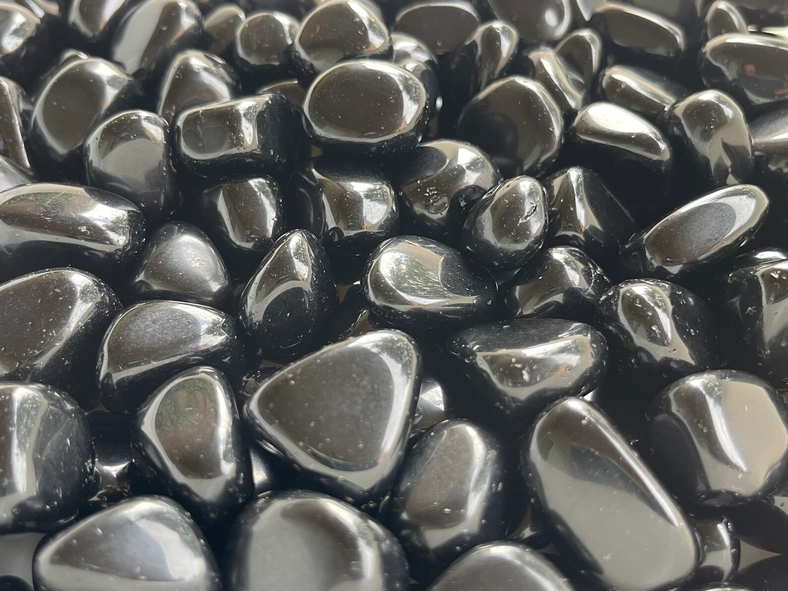 Black Obsidian Tumbled Stones, 0.75-1 Inch Tumbled Black Obsidian Stone,Bulk lot