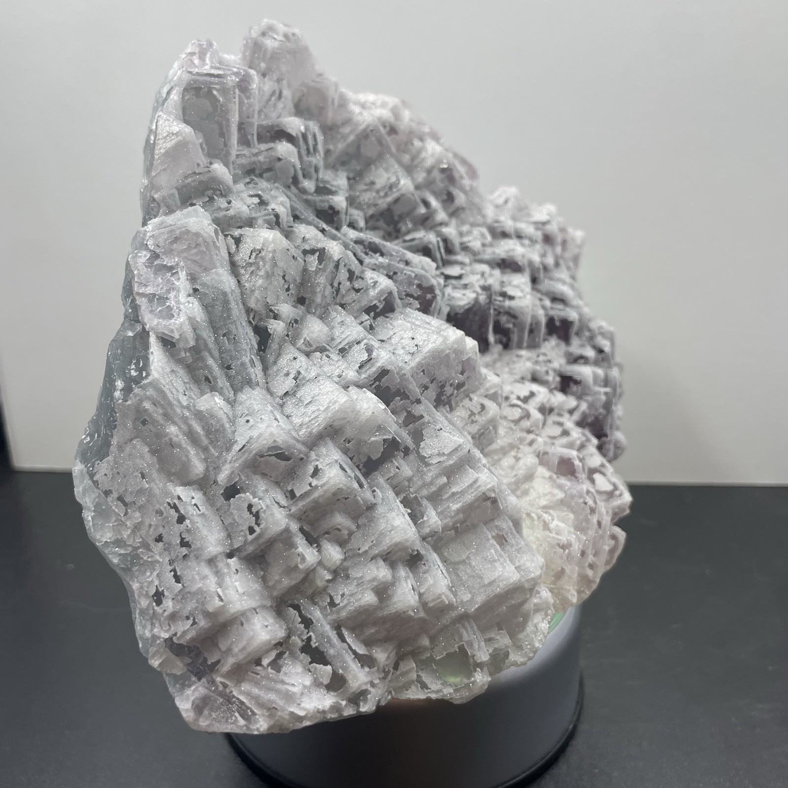 Fluorite Specimen Coated in Drusy Quartz – Cubic Clusters, China Over 5lbs Large